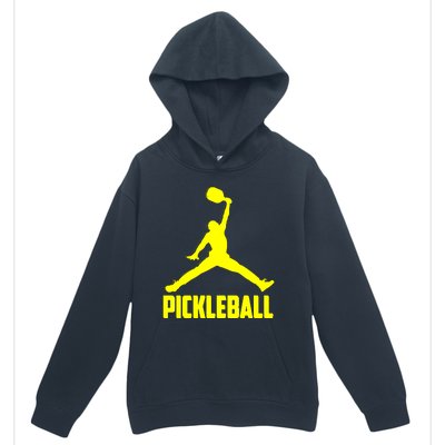 Yellow Pickleball Sports Logo Urban Pullover Hoodie