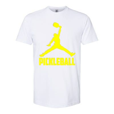 Yellow Pickleball Sports Logo Softstyle CVC T-Shirt