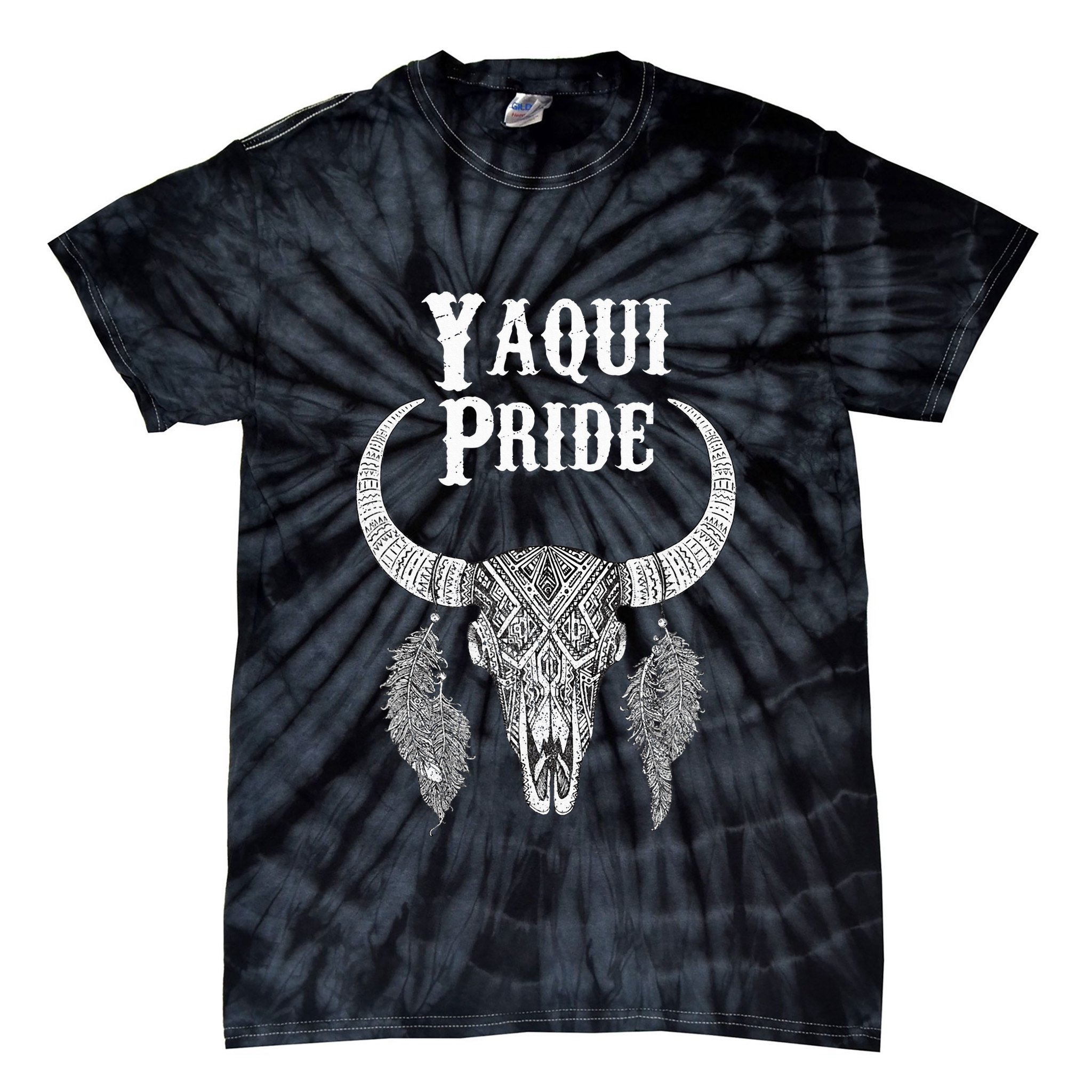 Yaqui Pride Tribe Native American Indian Buffalo Yoeme Uto Tie-Dye T-Shirt