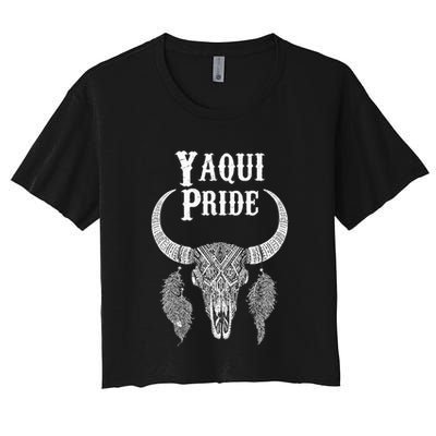 Yaqui Pride Tribe Native American Indian Buffalo Yoeme Uto Crop Top