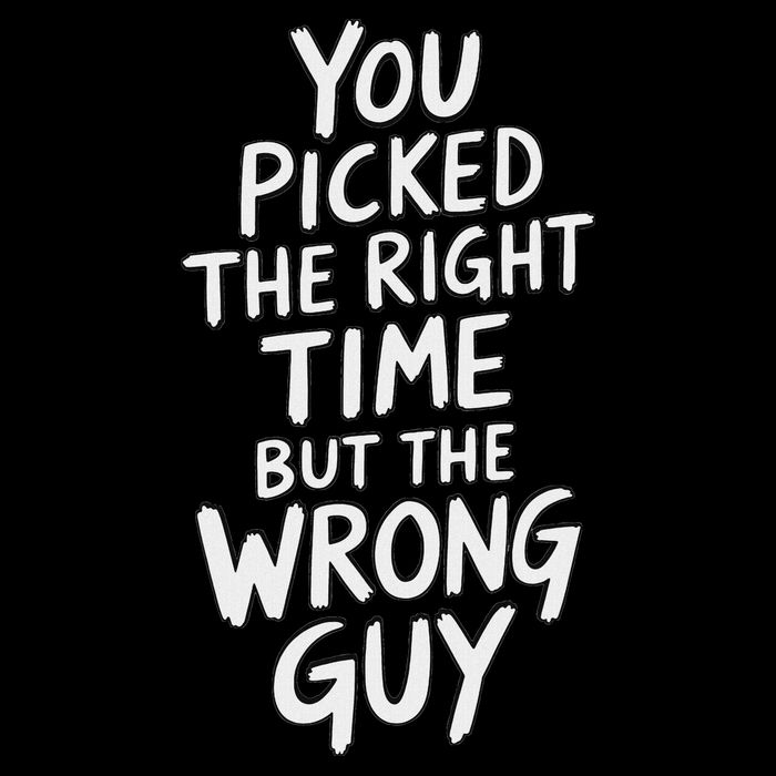 You Picked The Right Time But Wrong Guy Trending Saying Drawstring Bag