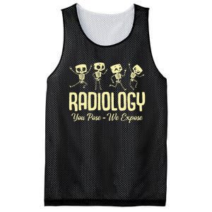 You Pose We Expose Radiology Dancing Skeleton Xray Rad Tech Mesh Reversible Basketball Jersey Tank