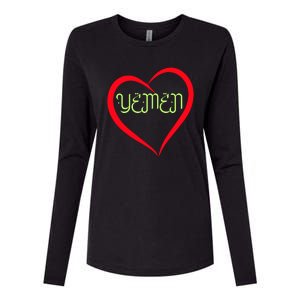 Yemen Pride Yemeni Womens Cotton Relaxed Long Sleeve T-Shirt