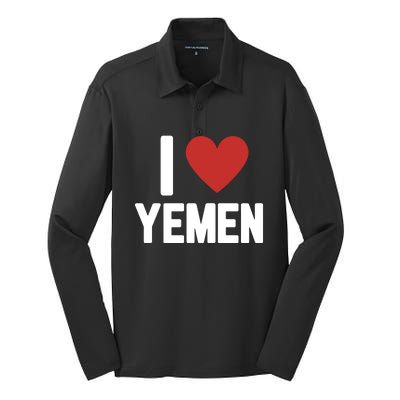 Yemen Pride Yemeni Silk Touch Performance Long Sleeve Polo