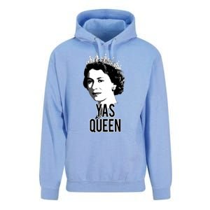 Yas Queen Elizabeth Ii England Meme Gift British Crown Unisex Surf Hoodie