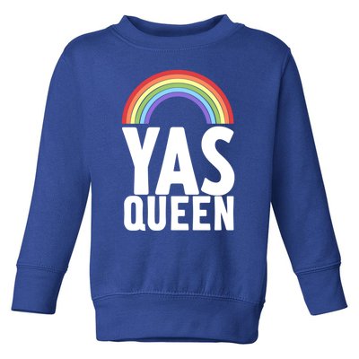 Yas Queen Funny Lgbt Drag Queen Gift Toddler Sweatshirt