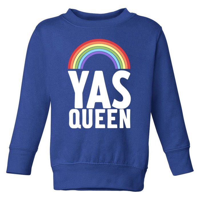 Yas Queen Funny Lgbt Drag Queen Gift Toddler Sweatshirt