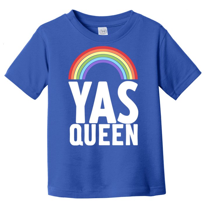 Yas Queen Funny Lgbt Drag Queen Gift Toddler T-Shirt