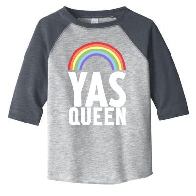 Yas Queen Funny Lgbt Drag Queen Gift Toddler Fine Jersey T-Shirt