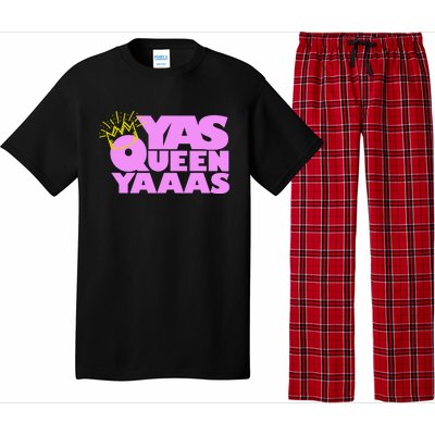 Yas Queen Gift With Crown Hip Lgbtq Gift Pajama Set