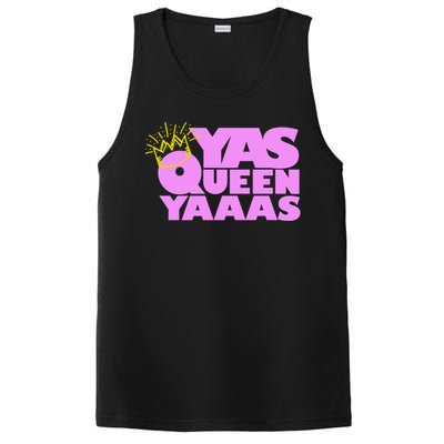 Yas Queen Gift With Crown Hip Lgbtq Gift PosiCharge Competitor Tank