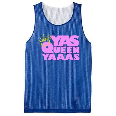 Yas Queen Gift With Crown Hip Lgbtq Gift Mesh Reversible Basketball Jersey Tank