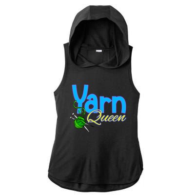 Yarn Queen Knitting Sewing Crocheting Lovers Grandma Mom Gift Ladies PosiCharge Tri-Blend Wicking Draft Hoodie Tank