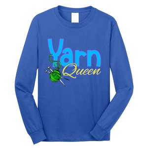 Yarn Queen Knitting Sewing Crocheting Lovers Grandma Mom Gift Long Sleeve Shirt