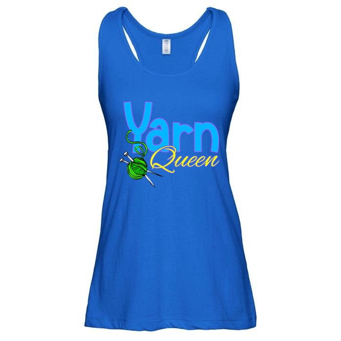 Yarn Queen Knitting Sewing Crocheting Lovers Grandma Mom Gift Ladies Essential Flowy Tank