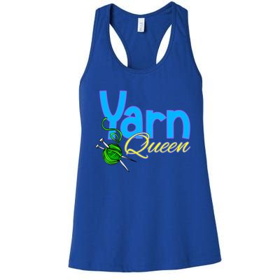 Yarn Queen Knitting Sewing Crocheting Lovers Grandma Mom Gift Women's Racerback Tank