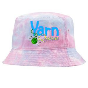 Yarn Queen Knitting Sewing Crocheting Lovers Grandma Mom Gift Tie-Dyed Bucket Hat