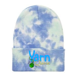 Yarn Queen Knitting Sewing Crocheting Lovers Grandma Mom Gift Tie Dye 12in Knit Beanie