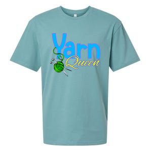 Yarn Queen Knitting Sewing Crocheting Lovers Grandma Mom Gift Sueded Cloud Jersey T-Shirt