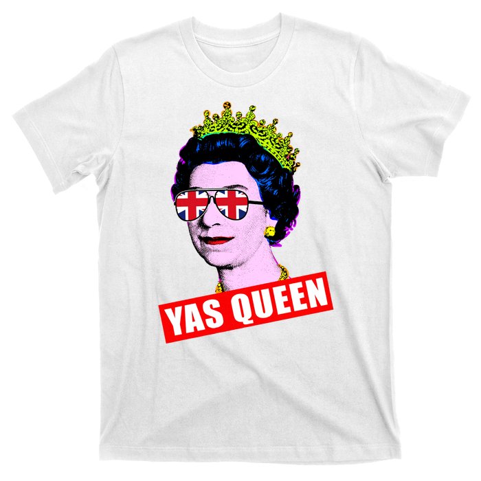 Yas Queen RIP Queen Elizabeth II Rest In Peace 1926 2022 Royal Family UK Flag T-Shirt