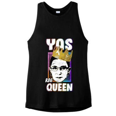 Yas Queen Rbg Ruth Bader Ginsberg Ladies PosiCharge Tri-Blend Wicking Tank