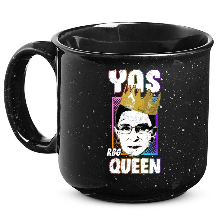 Yas Queen Rbg Ruth Bader Ginsberg 15oz Campfire Ceramic Mug