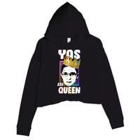 Yas Queen Rbg Ruth Bader Ginsberg Crop Fleece Hoodie