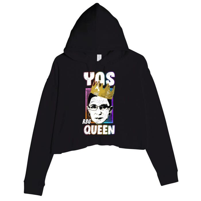 Yas Queen Rbg Ruth Bader Ginsberg Crop Fleece Hoodie