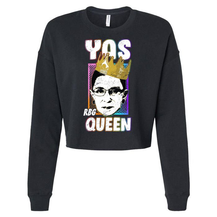 Yas Queen Rbg Ruth Bader Ginsberg Cropped Pullover Crew
