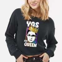 Yas Queen Rbg Ruth Bader Ginsberg Cropped Pullover Crew