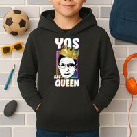 Yas Queen Rbg Ruth Bader Ginsberg Kids Hoodie
