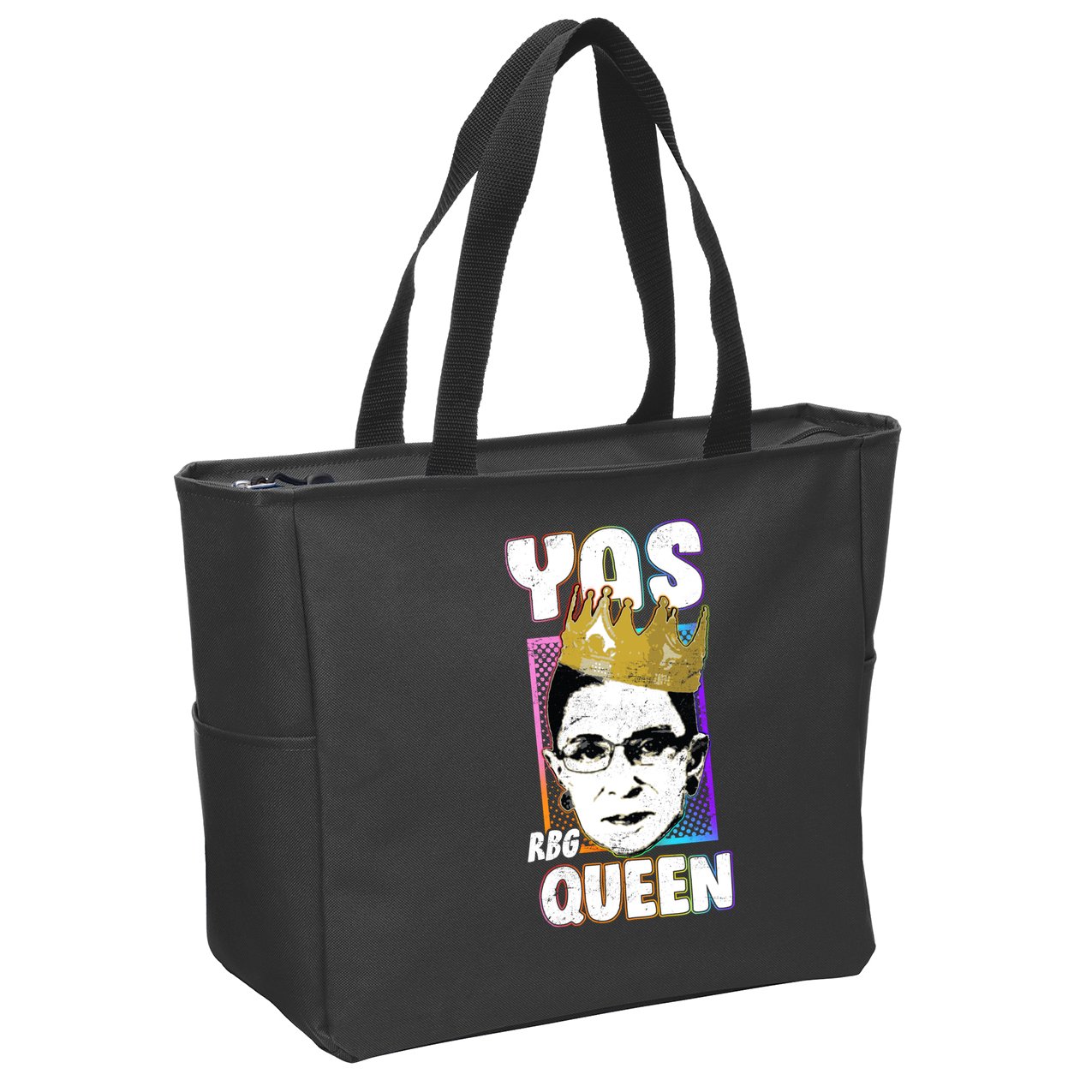 Yas Queen Rbg Ruth Bader Ginsberg Zip Tote Bag