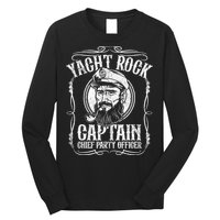 Yacht Rock Captain Pontoon Boat Party Music Boating Long Sleeve Shirt