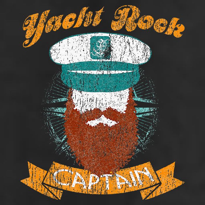Yacht Rock Captain Party Boat Drinking Bearded 7 Panel Mesh Trucker Snapback Hat