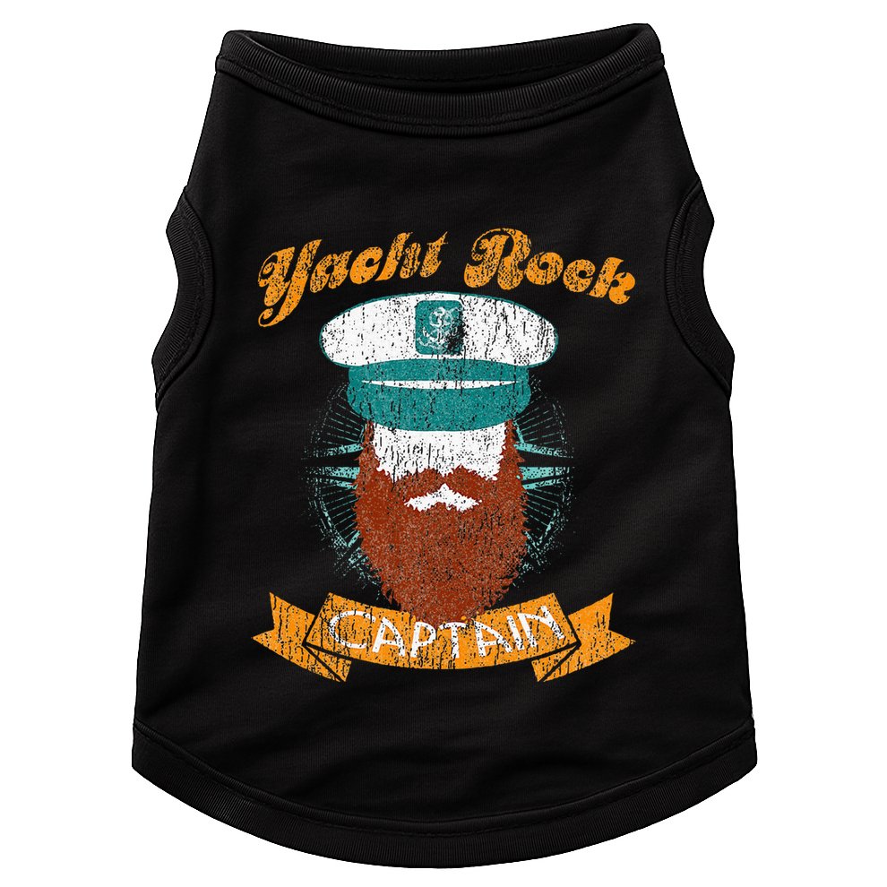 Yacht Rock Captain Party Boat Drinking Bearded Doggie Tank