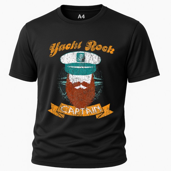 Yacht Rock Captain Party Boat Drinking Bearded Cooling Performance Crew T-Shirt