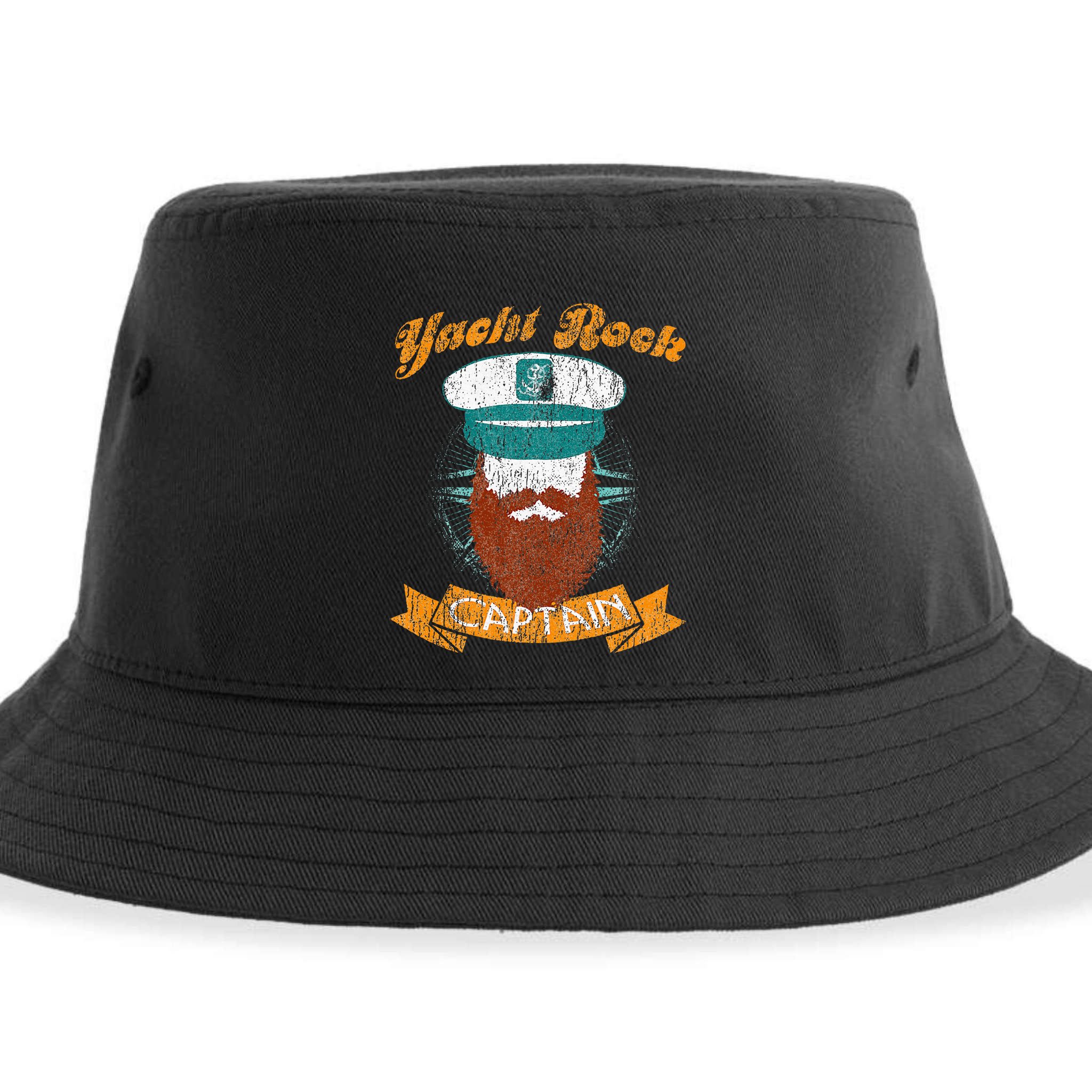 Yacht Rock Captain Party Boat Drinking Bearded Sustainable Bucket Hat