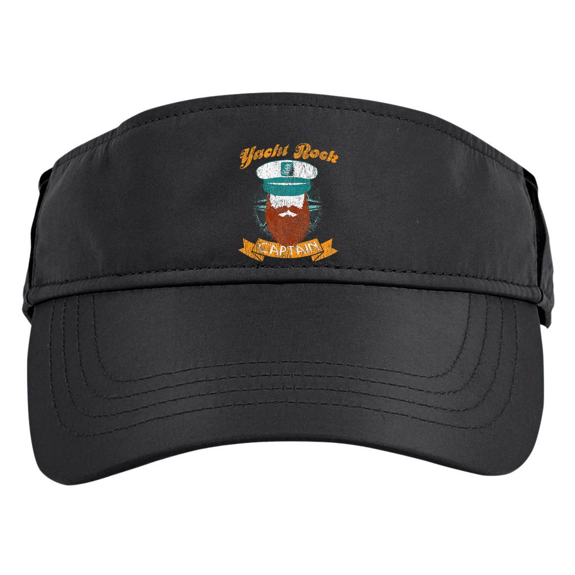 Yacht Rock Captain Party Boat Drinking Bearded Adult Drive Performance Visor
