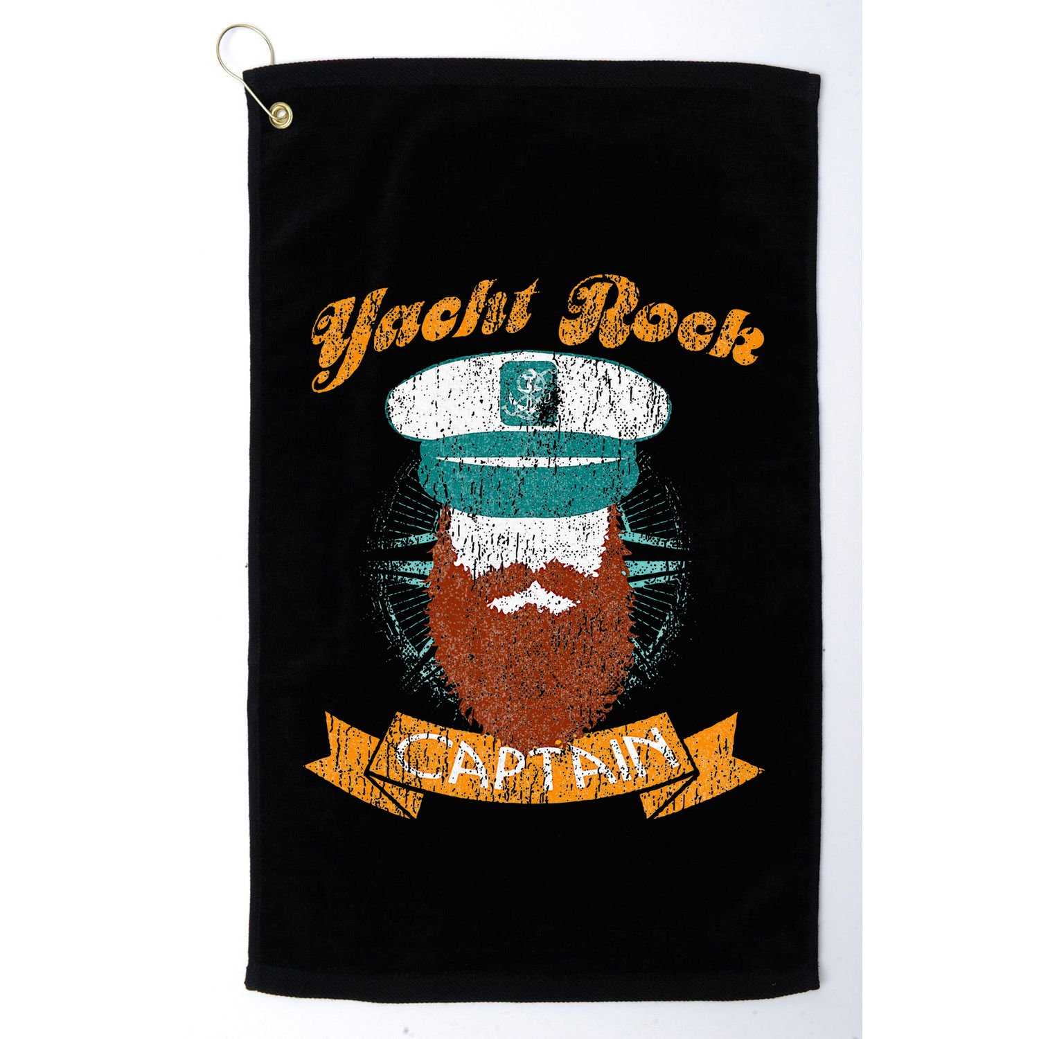 Yacht Rock Captain Party Boat Drinking Bearded Golf Towel
