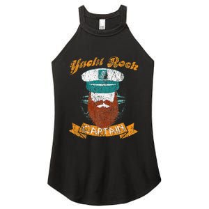 Yacht Rock Captain Party Boat Drinking Bearded Women's Perfect Tri Rocker Tank