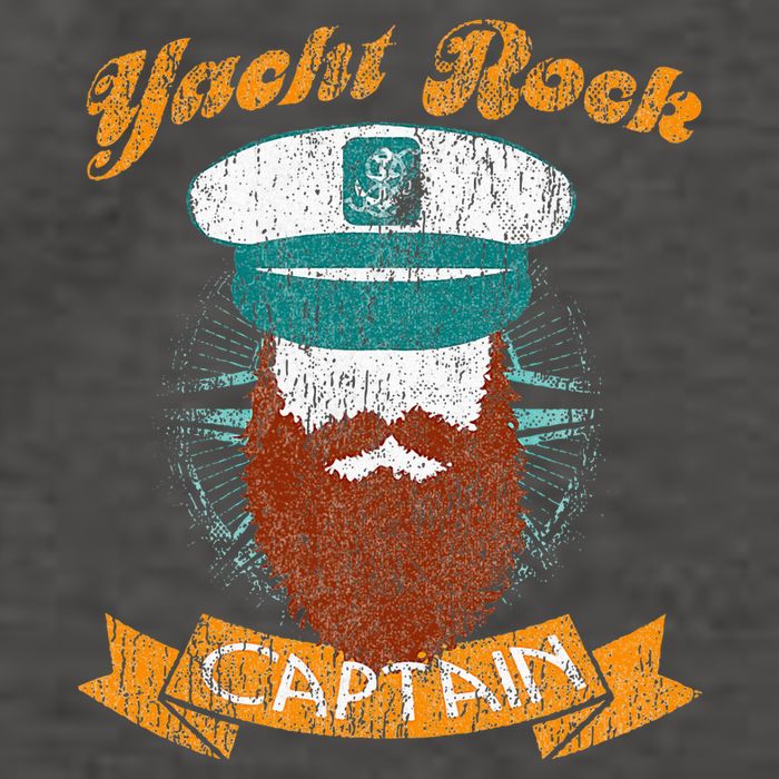 Yacht Rock Captain Party Boat Drinking Bearded Vector Backpack