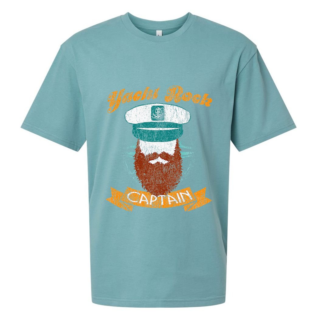 Yacht Rock Captain Party Boat Drinking Bearded Sueded Cloud Jersey T-Shirt