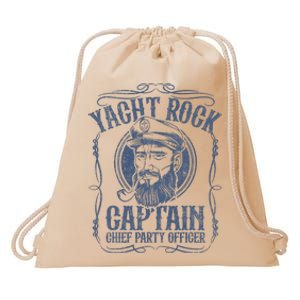 Yacht Rock Captain Pontoon Boat Party Music Boating Drawstring Bag