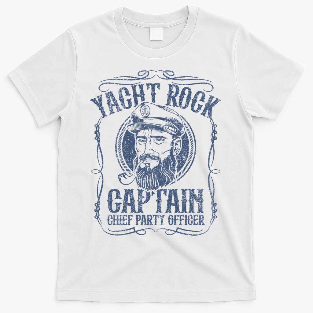 Yacht Rock Captain Pontoon Boat Party Music Boating T-Shirt
