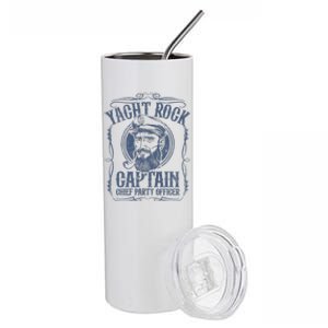 Yacht Rock Captain Pontoon Boat Party Music Boating Stainless Steel Tumbler