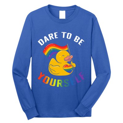 Yellow Rubber Duck Dare To Be Yours Lgbt Rainbow Flag Gift Long Sleeve Shirt