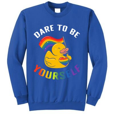 Yellow Rubber Duck Dare To Be Yours Lgbt Rainbow Flag Gift Sweatshirt