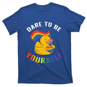 Yellow Rubber Duck Dare To Be Yours Lgbt Rainbow Flag Gift T-Shirt