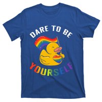 Yellow Rubber Duck Dare To Be Yours Lgbt Rainbow Flag Gift T-Shirt