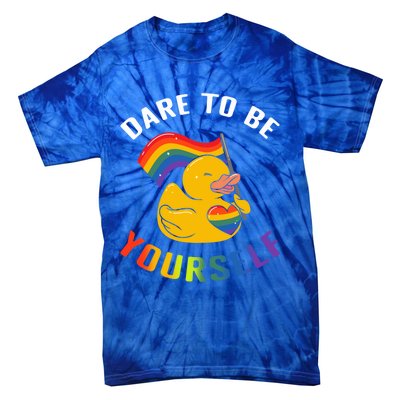 Yellow Rubber Duck Dare To Be Yours Lgbt Rainbow Flag Gift Tie-Dye T-Shirt